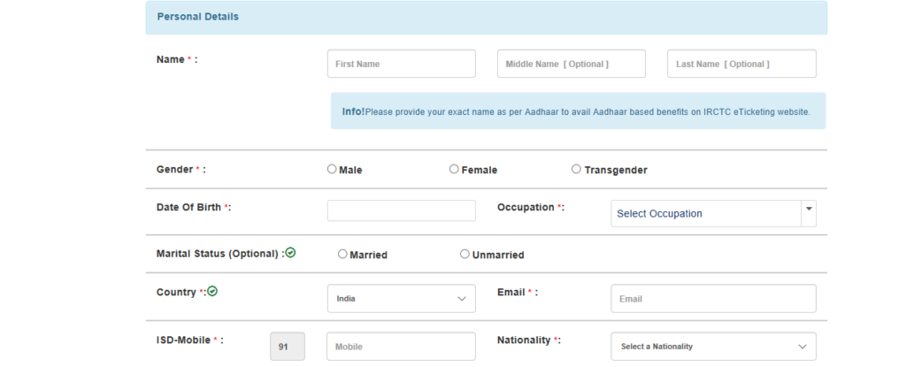 How to Create an IRCTC Account?
